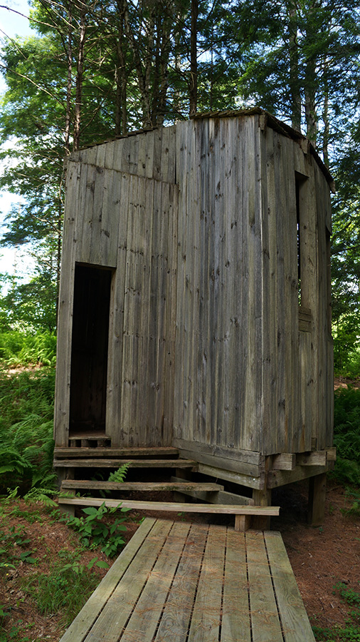 Father Maple's Podium Building
Height: 12' 6; Diameter: 14' 10
Hemlock wood and building materials.